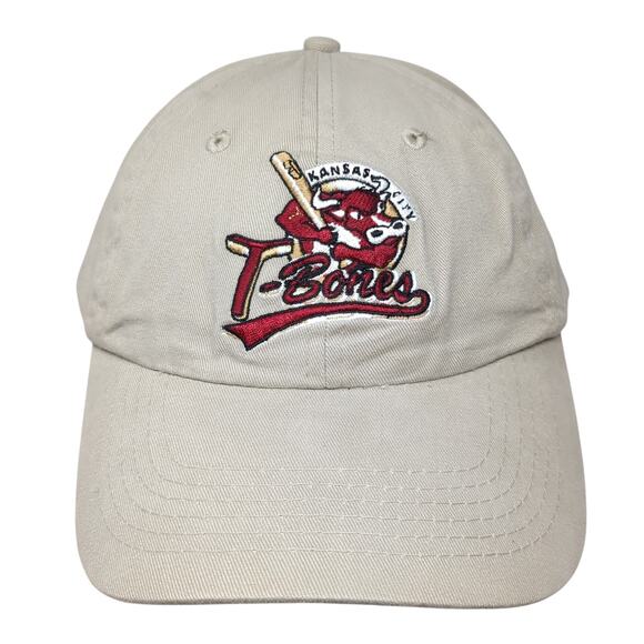 Kansas City T-Bones Snapback Cap Beige One Size Adjustable Embroidered Cam Inc. - Picture 1 of 9